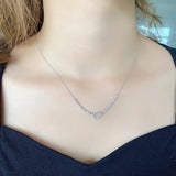 Diamond Necklace Pendant High Carbon Diamond Light Collar Chain