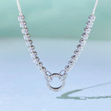 Diamond Necklace Pendant High Carbon Diamond Light Collar Chain