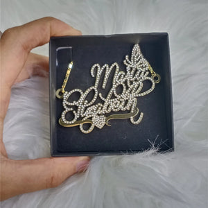 Diamond Butterfly Necklace Personalized Gold Name Jewelry