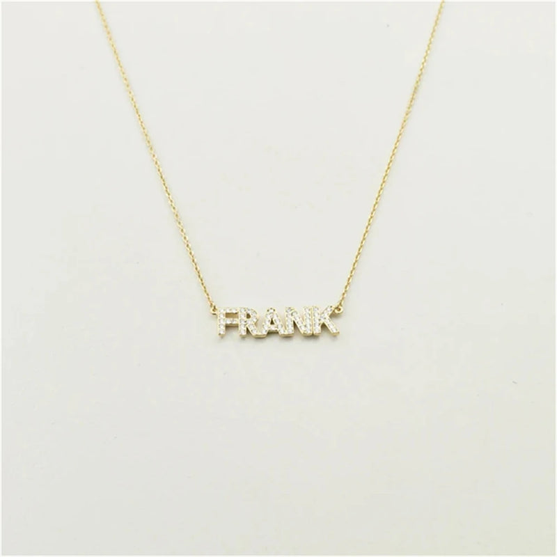 Name Necklace for Women Personalised Nameplate Stainless steel Jewelry