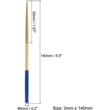 Diamond Needle File Set 3Mm X 140Mm, Round Files Titanium Coated Tools