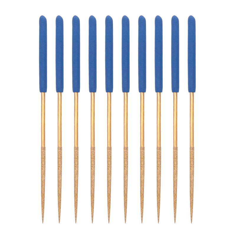 Diamond Needle File Set Titanium Coated, Metal Wood Stone Glass, 10Pcs