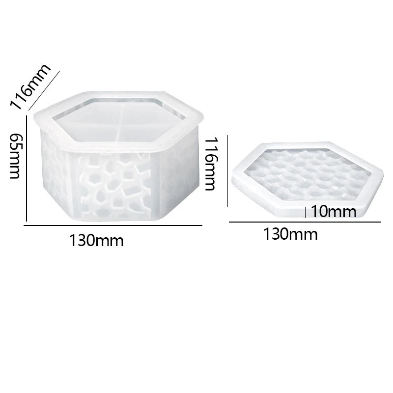 Diamond Pattern Multi Layers Storage Box Silicone Mold