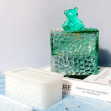 Diamond Pattern Storage Box Silicone Mold for Resin