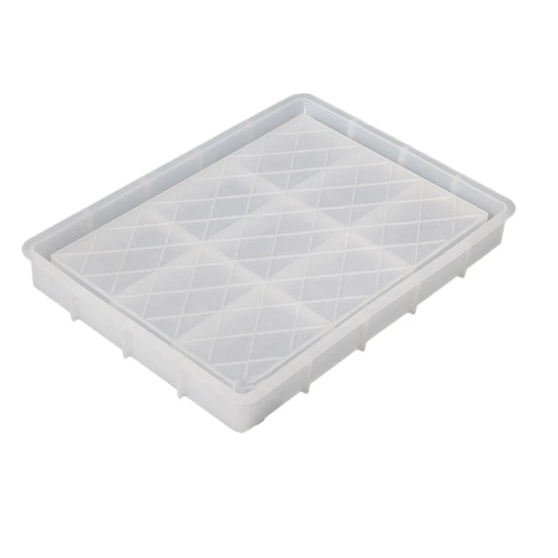 Diamond Resin Tray Mold with Edges Silicone Tray Mold for Resin Casting