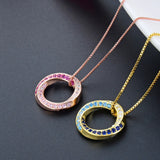 S925 Sterling Silver Diamond Ring Necklace Pendant