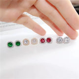 Bohemia Wedding Round Green Diamond Brincos Women Earring
