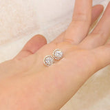 Bohemia Wedding Round Green Diamond Brincos Women Earring