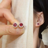 Bohemia Wedding Round Green Diamond Brincos Women Earring
