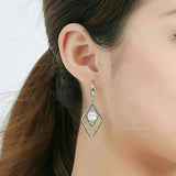 Round Diamond S925 Sterling Silver Earring for Women Wedding