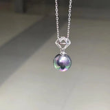 Diamond Shape 925 Silver Pendant Base for Beads Stones