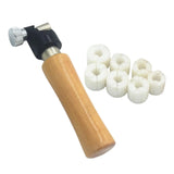 Diamond Stone Setting Tool Kit Wooden Handle Holder Clamp Jewelry Beading