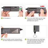 Diamond Tester Pen+60X Mini Magnifying, Professional Accuracy Selector