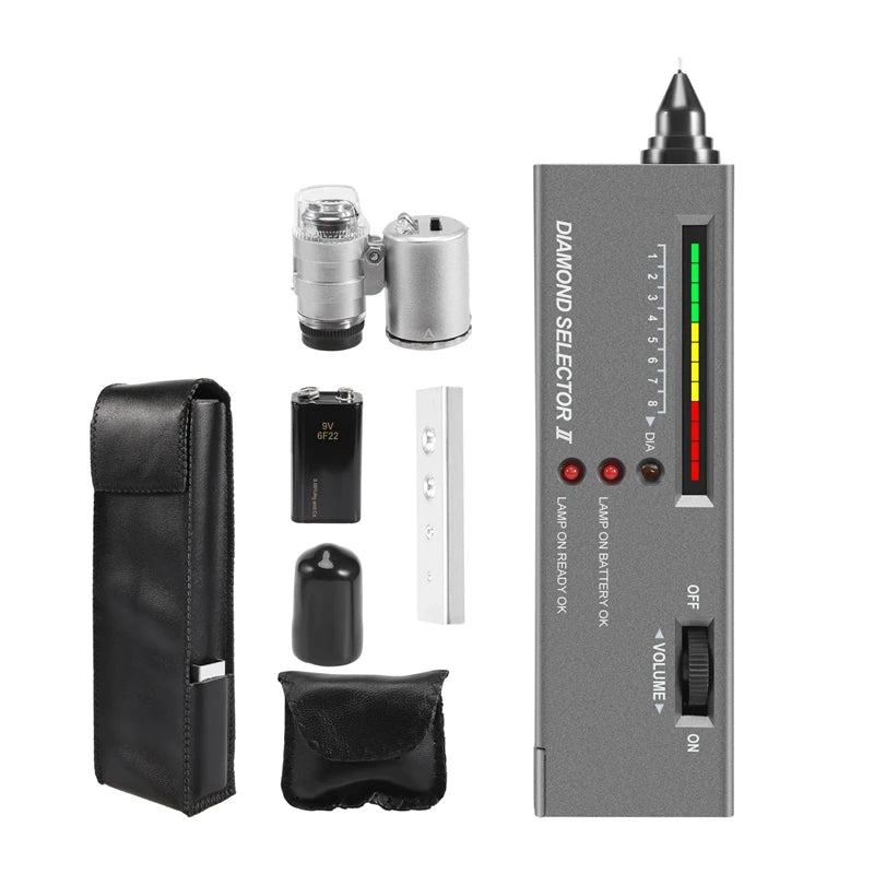 Diamond Tester Pen + 60X Mini LED Magnifying