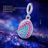 Diamond Water Drop Bracelet Pendant Beads S925 Sterling Silver Accessories