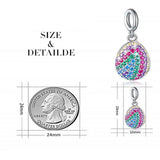 Diamond Water Drop Bracelet Pendant Beads S925 Sterling Silver Accessories
