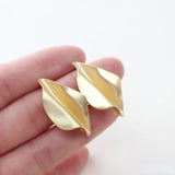 Diamond Fold Silver Needle Copper Plated Earrings with Sling DIY