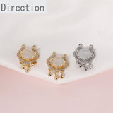 Diamond Opal Clouds Peace Longevity Lock Pendant DIY Jewelry
