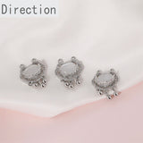 Diamond Opal Clouds Peace Longevity Lock Pendant DIY Jewelry