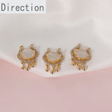 Diamond Opal Clouds Peace Longevity Lock Pendant DIY Jewelry