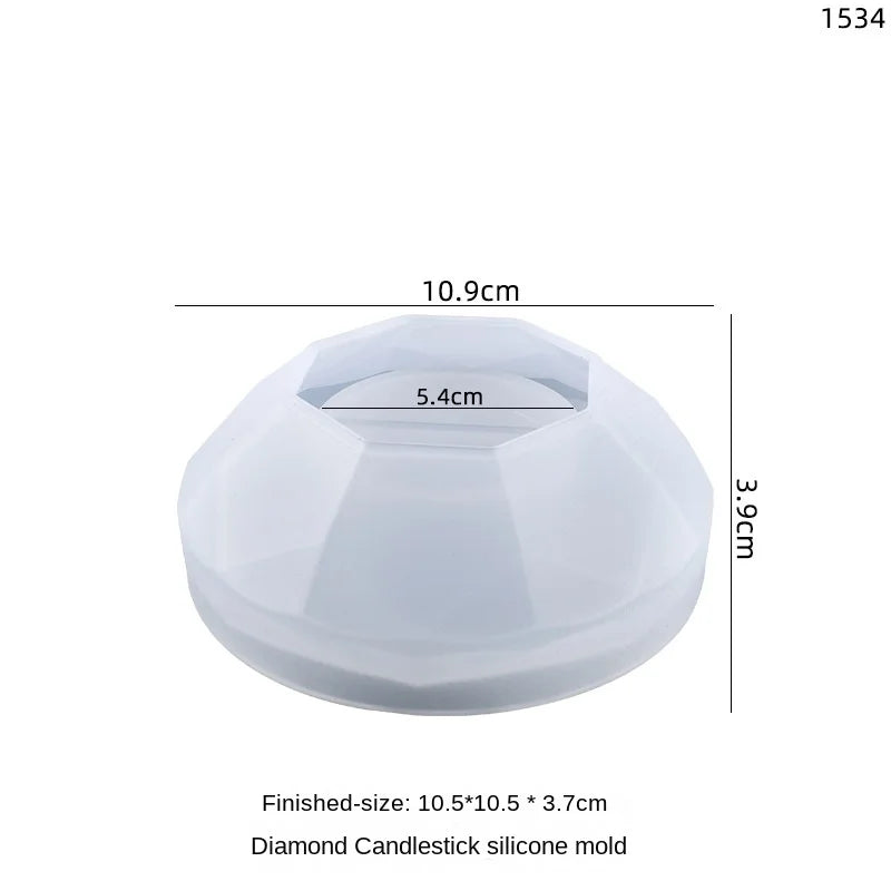 Diamond-Shaped Resin Mold - Jewelry Storage, Candle Holder, Craft Ornaments