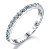 Moissanite Diamond Solitaire Stackable Rings 925 Sterling Silver