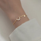 925 Silver Moon Stars Bracelet for Women