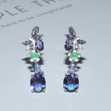 S925 Silver Earrings Water Drop Engagement Bohemia