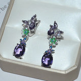 S925 Silver Earrings Water Drop Engagement Bohemia