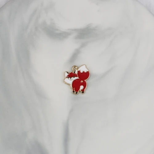 Peach Heart Flower Pendant DIY Ear Jewelry Earrings Bag Accessories