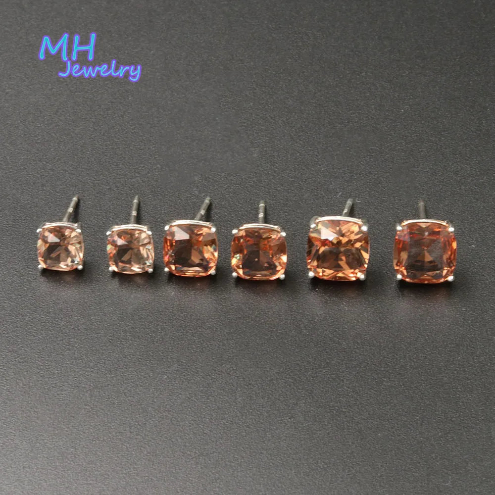 Zultanite Cushion Gemstone Stud Earrings 925 Sterling Silver