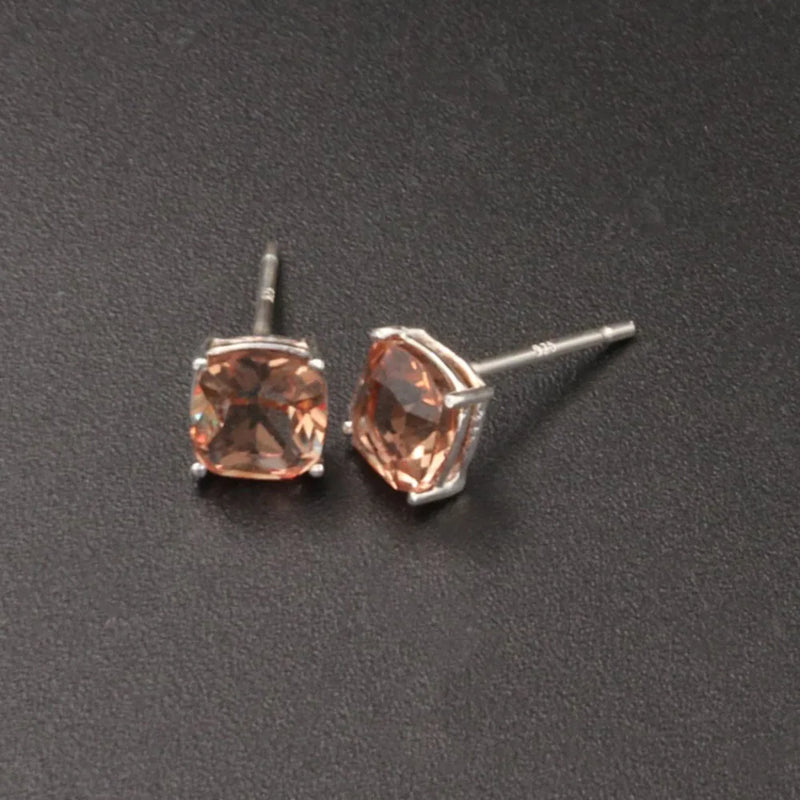 Zultanite Cushion Gemstone Stud Earrings 925 Sterling Silver