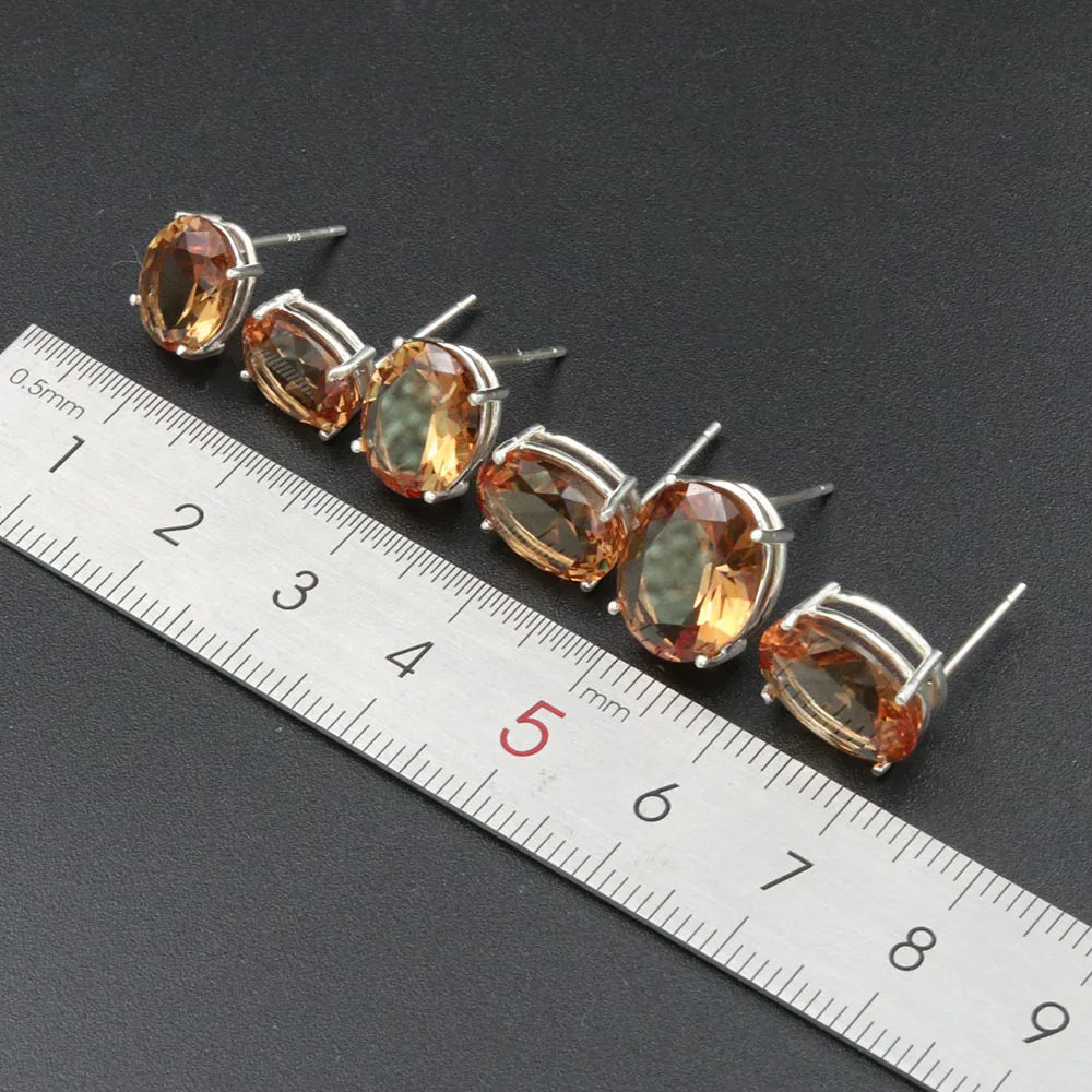 Zultanite Oval Gemstone Stud Earrings 925 Sterling Silver