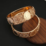 Coin Bracelet Plated French Arabic Wedding Jewelry Cuff Bracelet