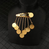 Omani Kurdish Coins Hair Clip, Wedding Bridal Hair Tiara