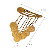 Omani Kurdish Coins Hair Clip, Wedding Bridal Hair Tiara
