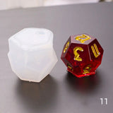 Silicone Mold Dice Fillet Square Triangle Digital Game 85LB