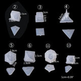 Silicone Mold Dice Fillet Square Triangle Digital Game 85LB