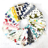 10pcs Cat Printed Linen Bags 10x14cm Drawstring Pouches