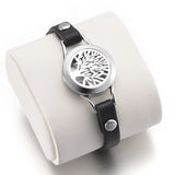 25mm Big Locket Aromatherapy Bracelet with Leather Band