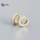 Geometric 925 Silver Circle Hoop Earrings for Women Punk Jewelry