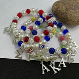 Greek Letters Charm Bracelet - Personalized Multi-Function Jewelry