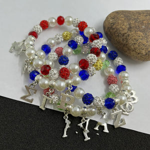 Greek Letters Charm Bracelet - Personalized Multi-Function Jewelry