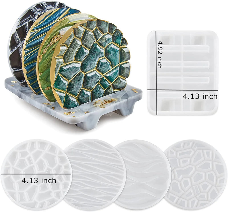 Wave Sunflower Love Coaster Mold Set