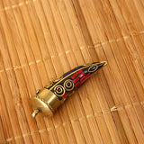 Ethnic Boho Copper Nepal Horn Charms Pendant Retro Necklace Jewelry