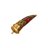 Ethnic Boho Copper Nepal Horn Charms Pendant Retro Necklace Jewelry