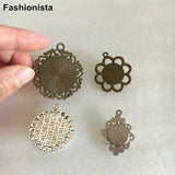 Antique Metal Base Setting With Round Pearls