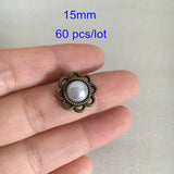 Antique Metal Base Setting With Round Pearls