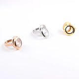 Stainless Steel Floating Locket Ring with 20mm Locket and Charms