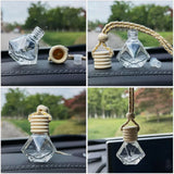 Car Perfume Pendant Mini Refillable Hanging Mirror Rearview Charm